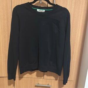 Women's boden black crew neck sweater large